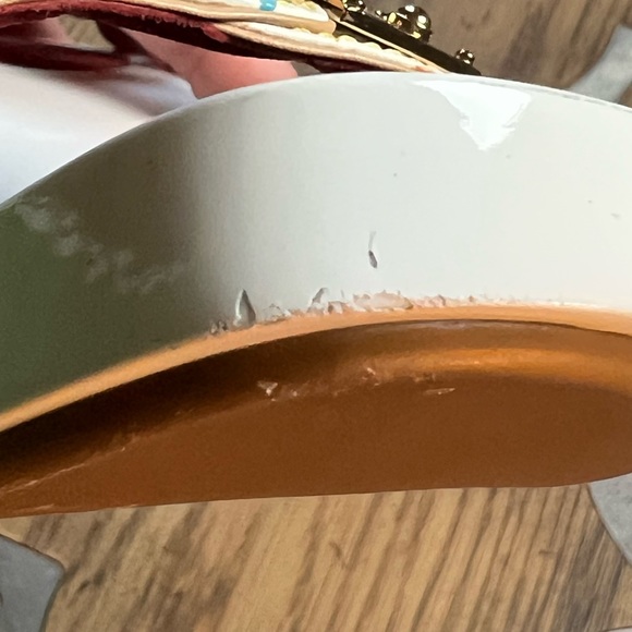 Women’s White print Louis Vuitton heels. - Picture 9 of 14